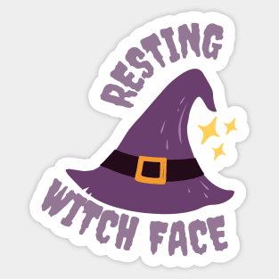 Resting Witch Face Sticker